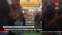Familiares y colectivos feministas exigen justicia por el feminicidio de Leslie; Durango