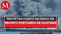 En Sonora, incendio provoca desalojo en recinto portuario de Guaymas