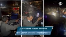 Buscan a presuntos montachoques que agredieron autobús en la México-Querétaro