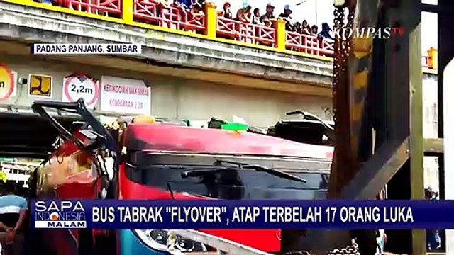 Sopir Bus yang Tabrak Flyover hingga Atap Terbelah di Kota Padang Panjang Masih Belum Ditemukan!