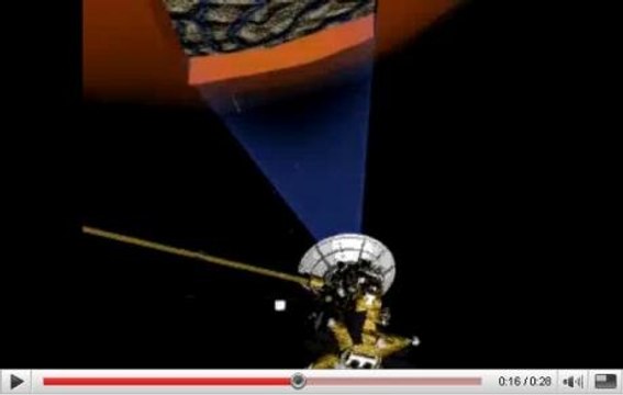 Reconstitution 3D de la sonde Cassini en action