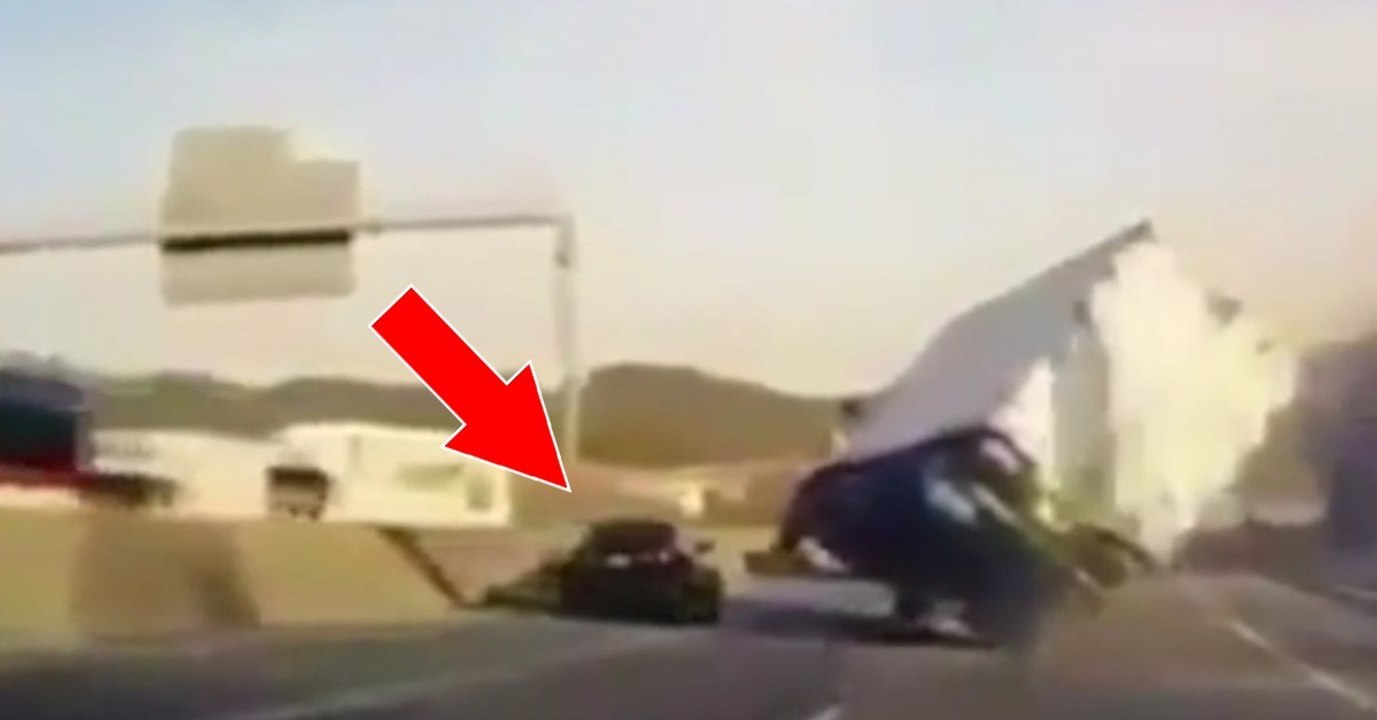 LKW kommt ins Schleudern: Autofahrer im Glück