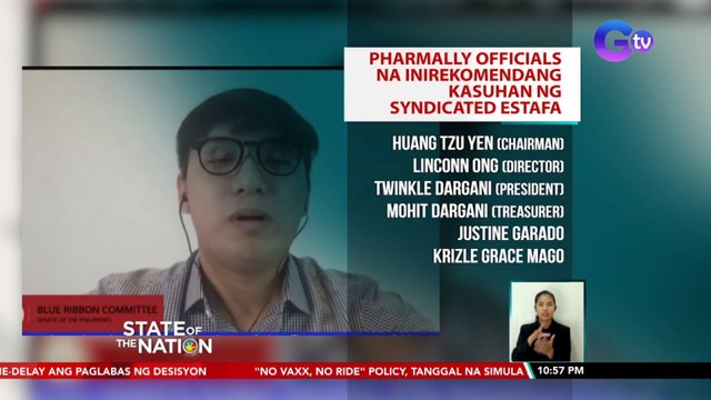 Anim na opisyal ng Pharmally, inirekomendang kasuhan ng syndicated estafa | SONA