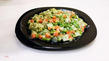 طريقة عمل سلطة أوليفيه الروسية بالمايونيز والدجاج