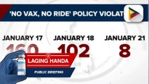 PNP: Publiko, unti-unti nang nakaka-adjust sa 'no vax, no ride' policy