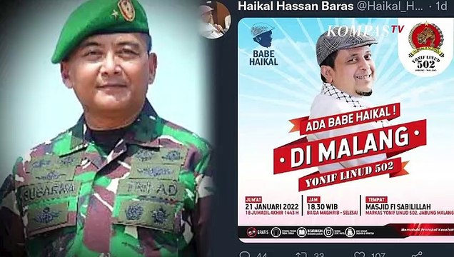 TNI AD Sebut Poster Haikal Hassan Isi Acara di Yonif Para Raider 502/UY Adalah Hoaks