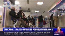 Avec un nombre d'hospitalisations qui continue d'augmenter,  le raz-de-marée Omicron se poursuit en France