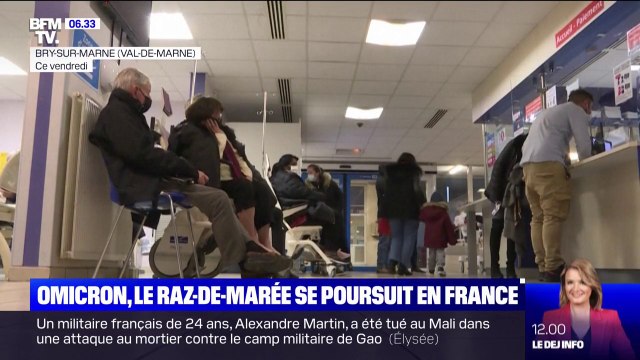 Avec un nombre d'hospitalisations qui continue d'augmenter, le raz-de-marée Omicron se poursuit en France