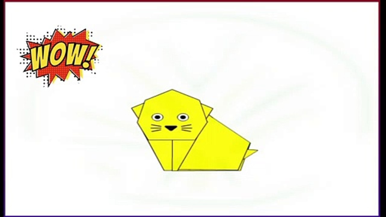 Origami art - cat
