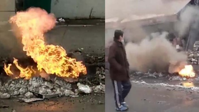 Sultangazi’de yeraltı kabloları alev alev yandı