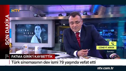 Cüneyt Arkın, Fatma Girik'in vefatının ardından konuşmuştu:"Benim parçam gitti, hatıralarım gitti"