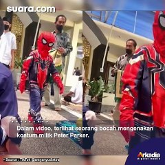 Viral 'Spiderman' Jumatan di Masjid, Publik: Inget Jaring Laba-laba Juga Cuma Titipan
