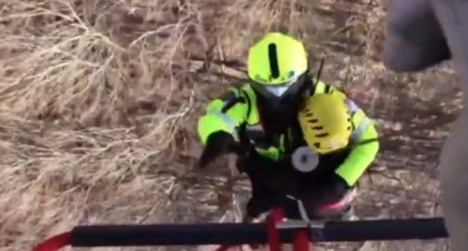 Varese - Uomo infortunato al Forte di Orino, recuperato con elicottero dei Vigili del Fuoco (24.01.22)