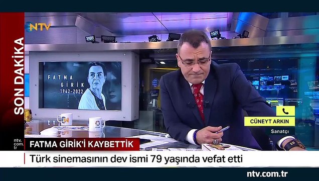 Cüneyt Arkın gözyaşlarına boğuldu: ''Fatma Girik benim can yoldaşımdı''