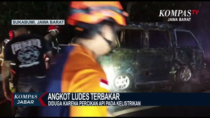 Angkutan Kota Terbakar Tiba  Tiba