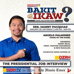 Bakit ikaw: The Presidential Job Interview  |  Featured candidate: Presidential candidate Sen.Manny  Pacquiao