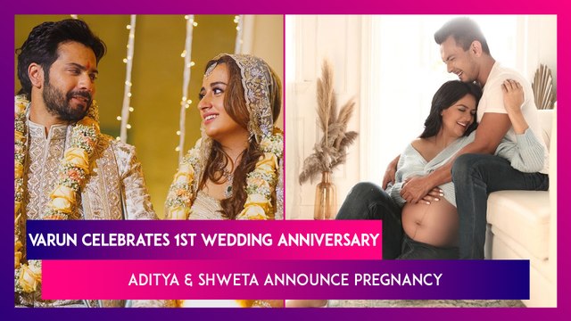 Varun Dhawan Shares Unseen Wedding Photos With Wife Natasha Dalal On Their First Marriage Anniversary; Aditya Narayan & Wife Shweta Agarwal Announce Pregnancy