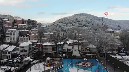 Sarıyer'de kartpostallık kar görüntüleri