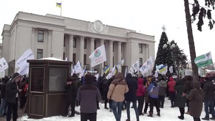 Ukrayna'da Kovid-19 aşısı karşıtı gösteri