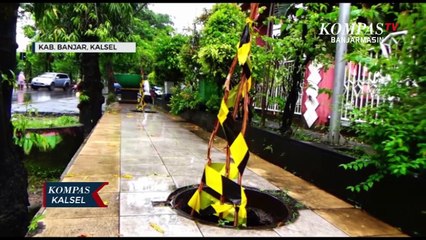 Diduga Dicuri, Belasan Penutup Lubang Drainase di Kota Martapura Hilang