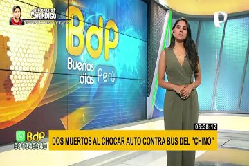 Vía de Evitamiento: auto se estrella contra bus de transporte público y deja dos muertos
