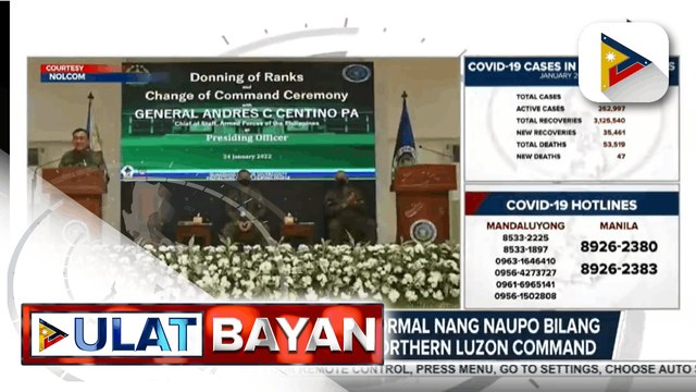 Lt. Gen. Ernesto Torres, pormal nang naupo bilang bagong commander ng Northern Luzon Command