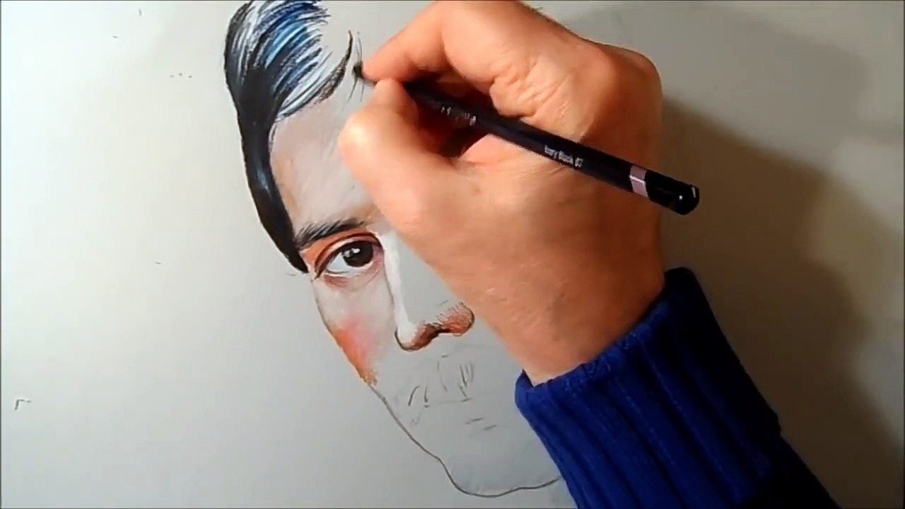Drawing Freddie Mercury ♔ Queen- Time Lapse