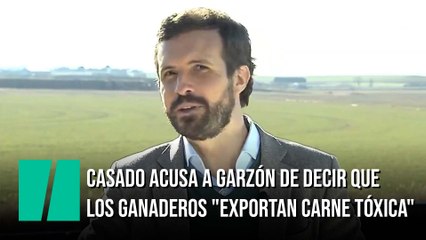 Casado acusa a Garzón de decir que los ganaderos "exportan carne tóxica"