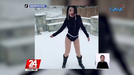 Tiktok entry ni Comedy Concert Queen Aiai De Las Alas na naka-sexy outfit sa snow, kinaaliwan | 24 Oras