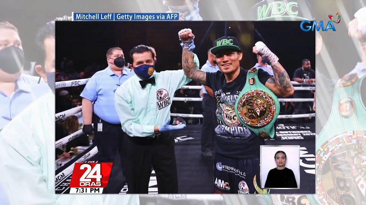 Pinoy boxer na si Mark Magsayo, itinanghal na WBC Featherweight Champion matapos talunin ang amerikanong si Gary Russell, Jr. | 24 Oras