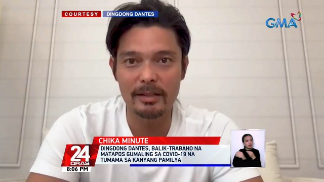 Dingdong Dantes, balik-trabaho na matapos gumaling sa COVID-19 na tumama sa kanyang pamilya | 24 Oras