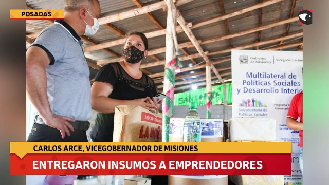 Entregaron insumos a emprendedores