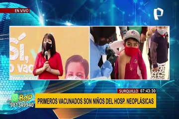 Inició la vacunación pediátrica: niños del Hospital Neoplásicas son los primeros inoculados