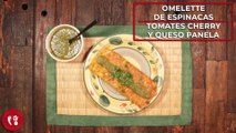Omelette de espinacas tomates cherry y queso panela | Receta saludable | Directo al Paladar México