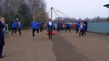 Maypole dancing at Wroxton Primary School -