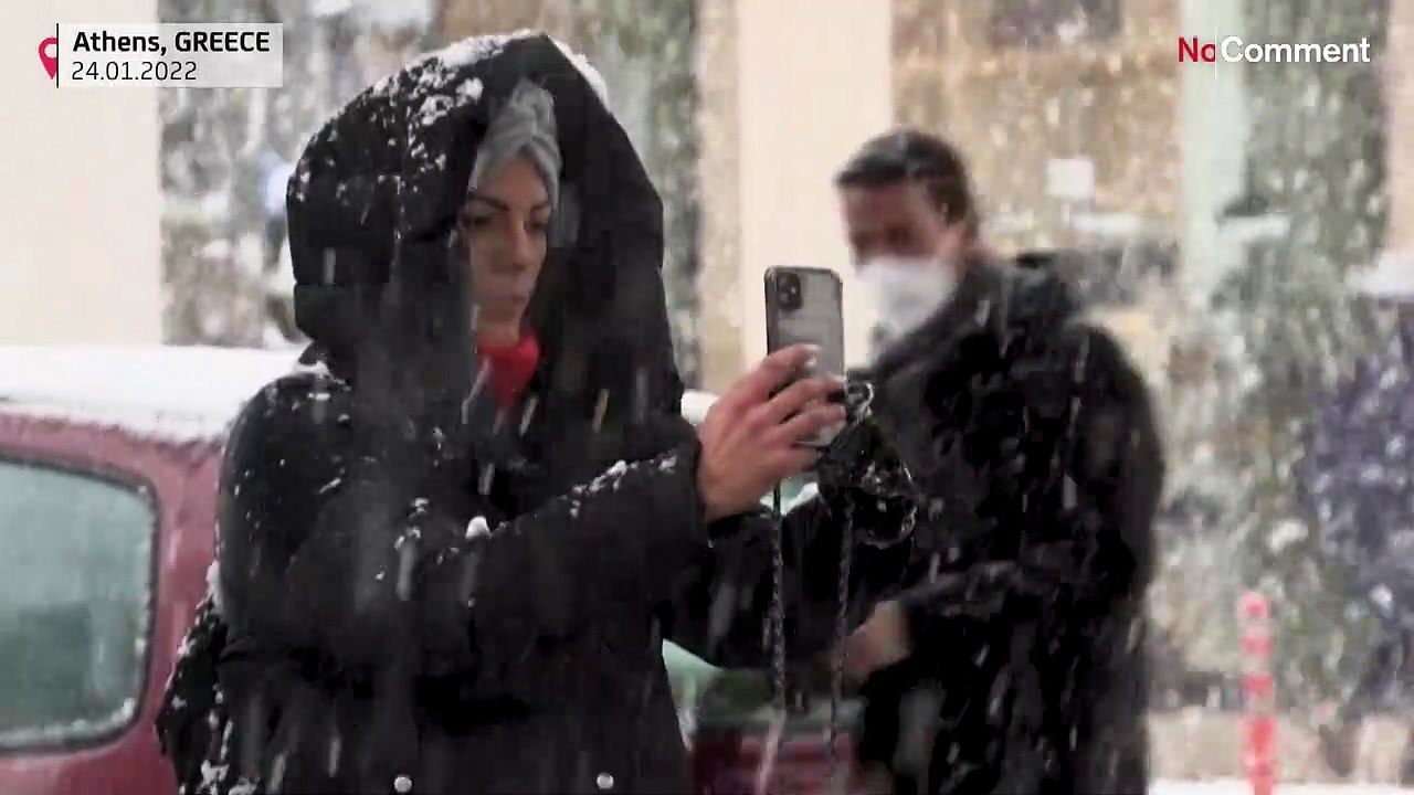 Fuertes nevadas azotan Grecia