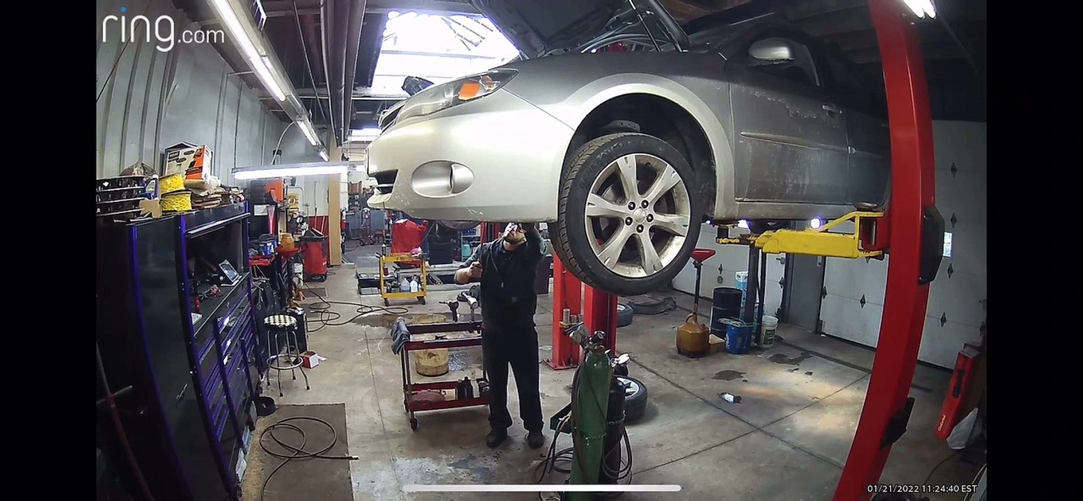 Mechanic Gets Surprised by Ball Joint