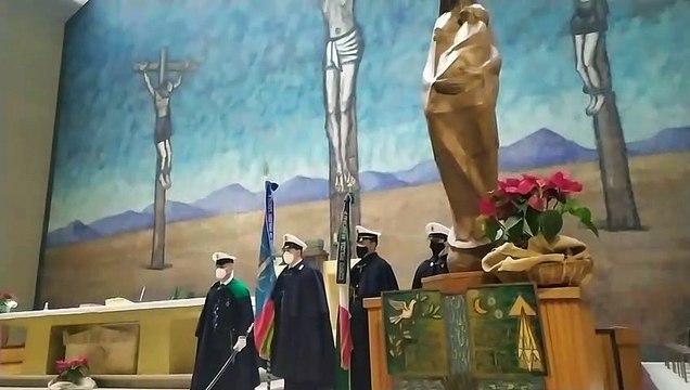 I Corpi di polizia locale di San Donato e San Giuliano Milanese alla messa di San Sebastiano