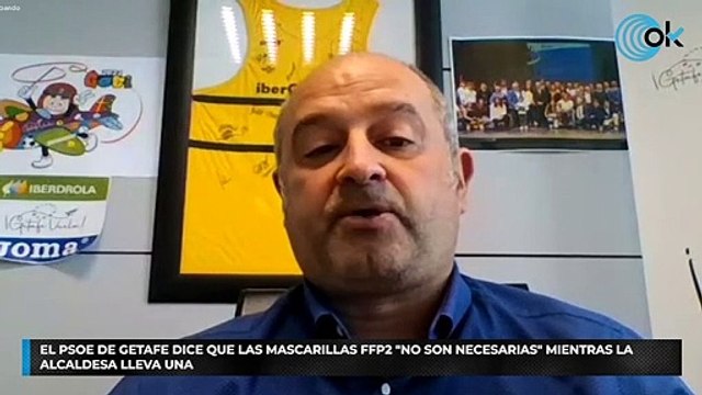 El PSOE de Getafe dice que las mascarillas FFP2 no son necesarias mientras la alcaldesa lleva una