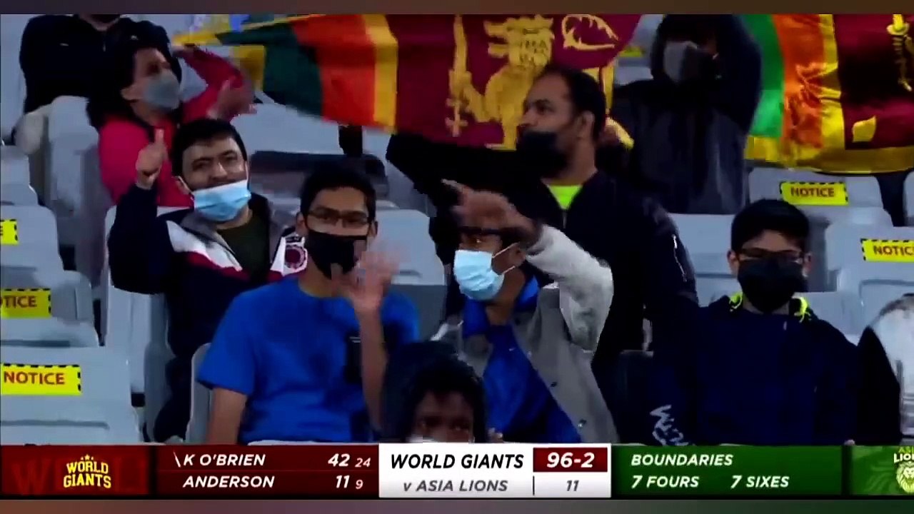 Legends League Cricket 2022 - Match 2 World Giants vs Asia Lions Highlights