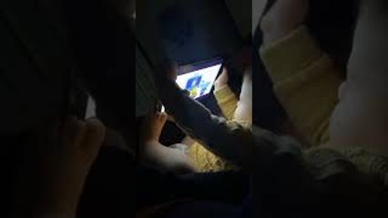 Baby Uses Her Feet as an iPad Stand