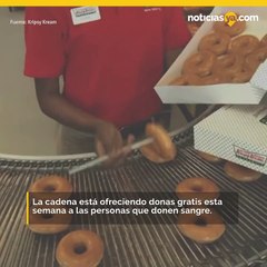 Krispy Kreme dará a los donantes de sangre una docena de donas gratis.