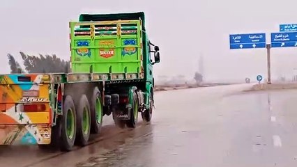 الطقس الآن على طريق بورسعيد دمياط.. سماء ملبدة بالغيوم بعد هطول أمطار غزيرة