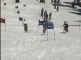 Guys Compete Hilariously During Bicycle Race on Slippery Snow Race Track