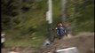 Mountainboarding Guy Trips While Jumping on Ramps