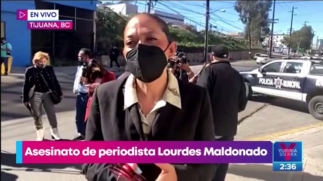Periodistas protestan por el asesinato de Lourdes Maldonado en Tijuana