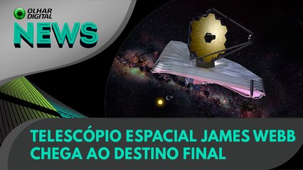 Tải video: Ao Vivo | Telescópio Espacial James Webb chega ao destino final | 24/01/2022 | #OlharDigital