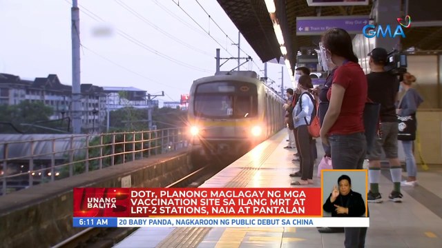 DOTr, planong maglagay ng mga vaccination site sa ilang MRT at LRT2 stations, NAIA at pantalan | UB