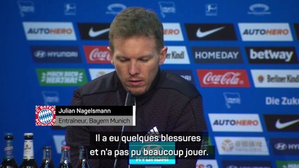 20e j. - Nagelsmann : "Un très bon match de Tolisso"