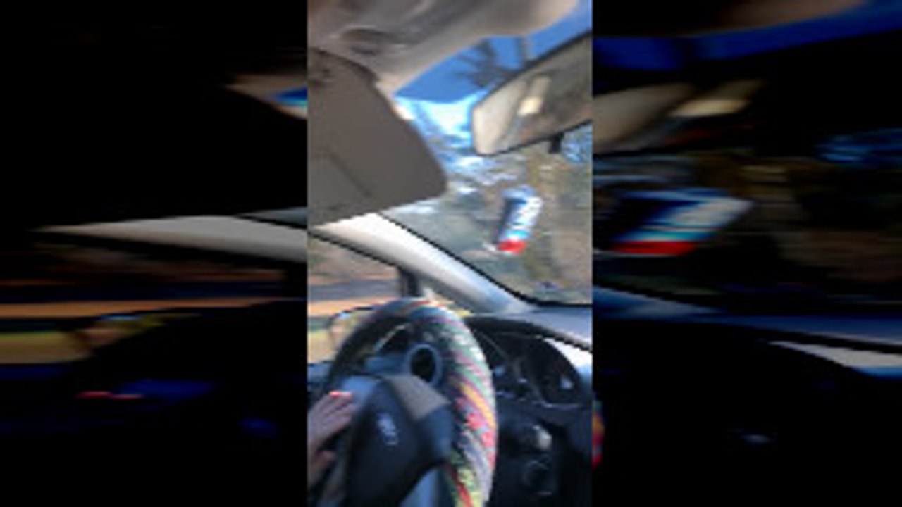 Driver Trying to Drift Loses Control and Crashes